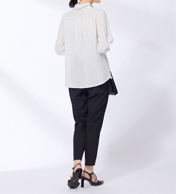 BELLUNA（ベルーナ）の「スキッパー衿ぽこぽこ素材ブラウス（ブラウス）」｜詳細画像