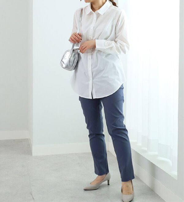 BELLUNA（ベルーナ）の「着心地らくらく！細見えシャツチュニック（シャツ）」｜詳細画像