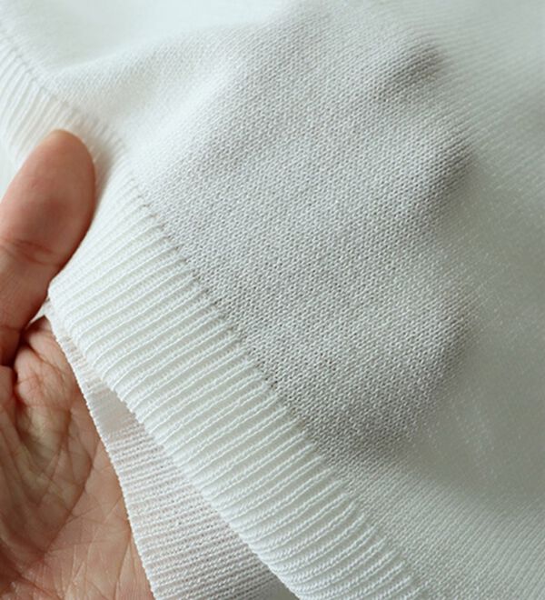 Pierrot（ピエロ）の「リネンタッチボウタイポケットニット（ニット・セーター）」｜詳細画像