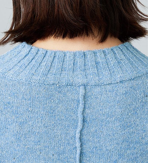 BELLUNA（ベルーナ）の「ラメ調バックスリットニットプルオーバー（ニット・セーター）」｜詳細画像