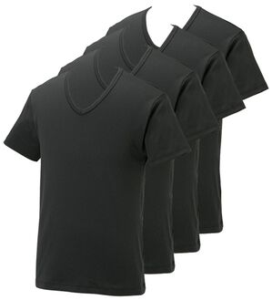 「【４枚組】サーモケア（Ｒ）綿混裏起毛インナー（メンズ肌着・インナーウェア）」｜ブラック4枚組 半袖V首