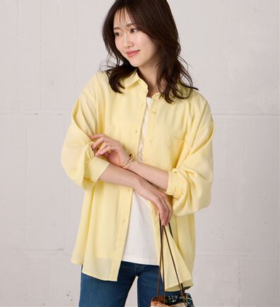 BELLUNA（ベルーナ）の「イージーケア！とろみ素材ビッグシャツ（シャツ）」