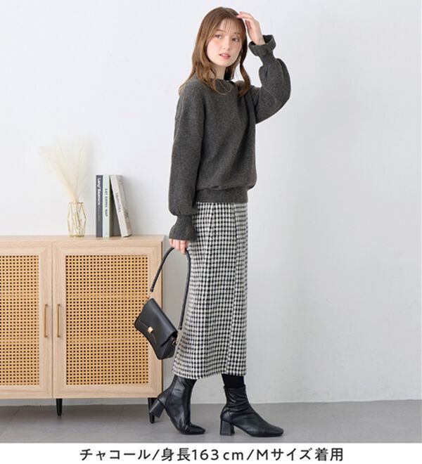 alotta（アロッタ）の「洗える！ふんわりタッチキャンディースリーブゆるニット（ニット・セーター）」｜詳細画像