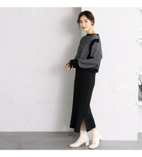 GeeRA（ジーラ）の「レイヤード２点セットワンピース（ニットワンピース）」｜詳細画像