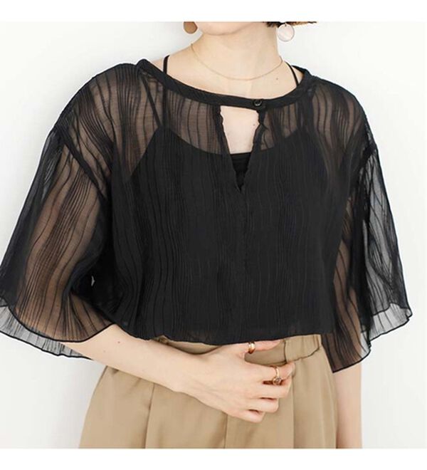 GeeRA（ジーラ）の「前後２ＷＡＹシアーＴシャツブラウス（ブラウス）」｜詳細画像