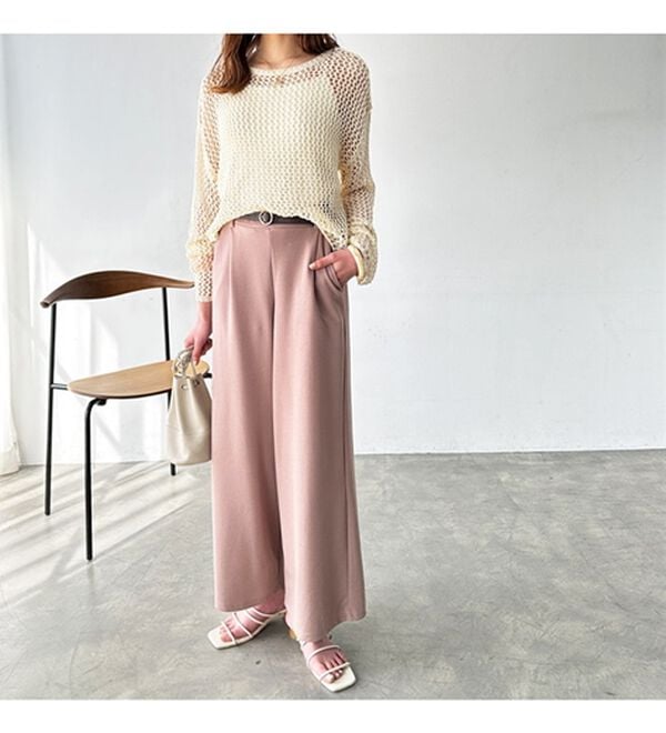 GeeRA（ジーラ）の「接触冷感！美脚ストレッチワイドパンツ（ワイドパンツ・ガウチョ）」｜詳細画像