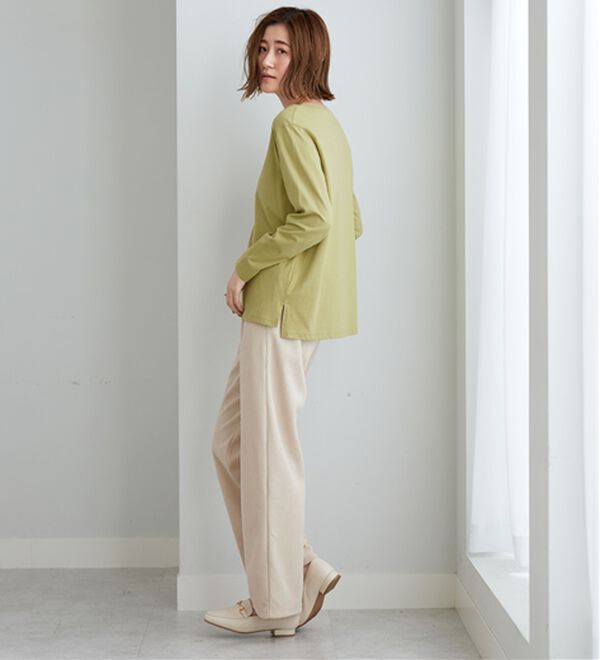 BELLUNA（ベルーナ）の「綿１００％大人顔サマ見えプルオーバー（カットソー）」｜詳細画像