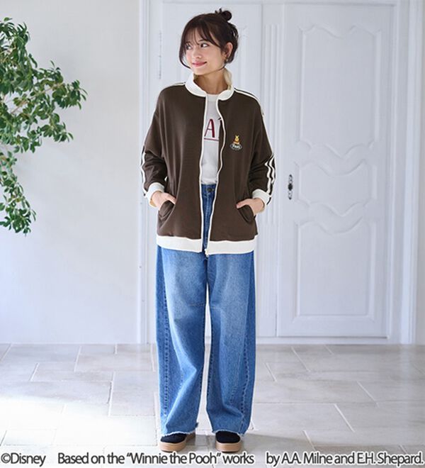 BELLUNA（ベルーナ）の「　＜Ｄｉｓｎｅｙ＞【プー】裏毛トラックジャケット（ブルゾン）」｜詳細画像