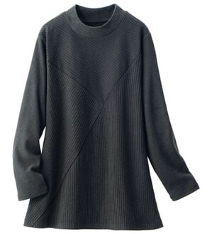 ルフラン（ルフラン）の「切替デザインプルオーバー（カットソー）」｜チャコール