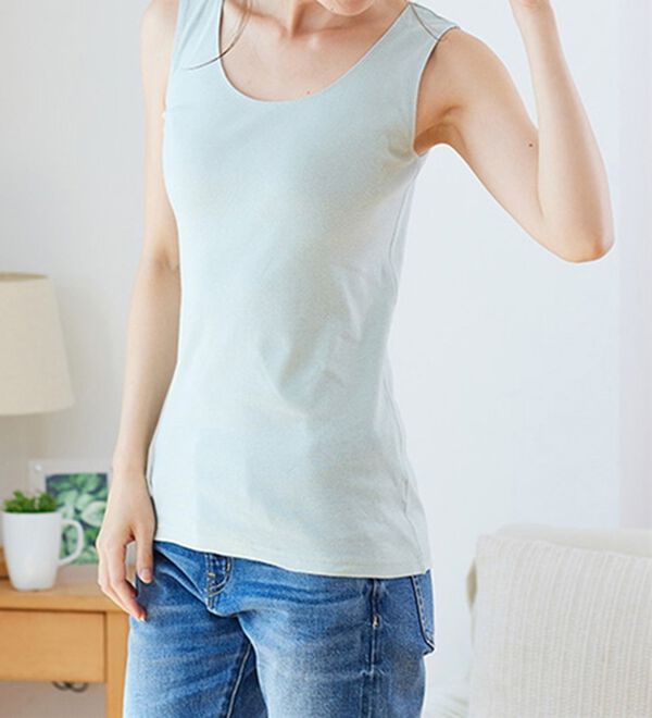 LAVIENNE（ラヴィエンヌ）の「【ＭＶＳ】綿１００％タンクトップ（肌着・インナーウェア）」｜詳細画像