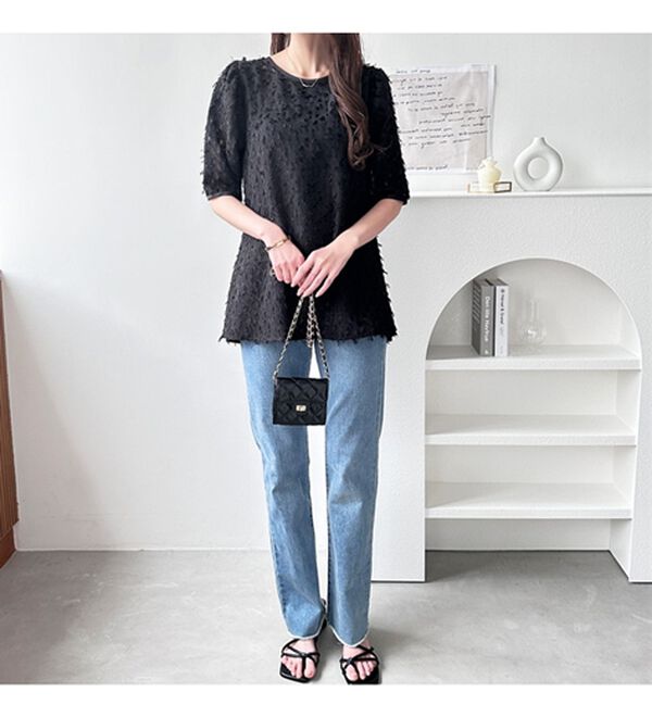 GeeRA（ジーラ）の「フェザーフレアーブラウス（ブラウス）」｜詳細画像