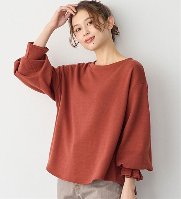 Viola e Viola（ヴィオラ エ ヴィオラ）の「裏ファー袖タックプルオーバー（カットソー）」｜詳細画像