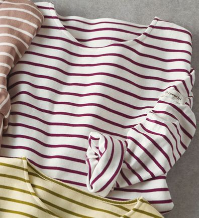 BELLUNA（ベルーナ）の「 ＜＆ｃｏｃｏｃｈｉ＞ハピネスコットン１００％ボーダープルオーバー（カットソー）」