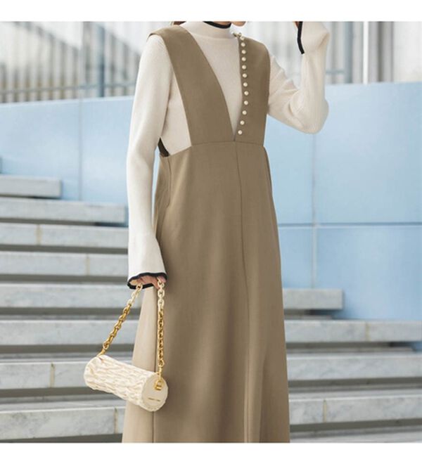 RANAN（ラナン）の「パールビジュー付ジャンパースカート（ジャンパースカート）」｜詳細画像