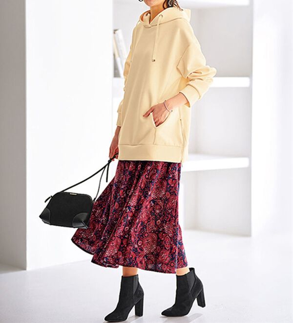 BELLUNA（ベルーナ）の「華やぎプリントフレアースカート（ロングスカート）」｜詳細画像