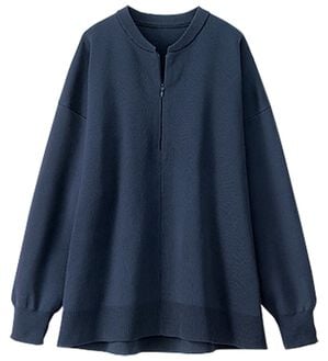 BELLUNA（ベルーナ）の「ハーフジップスポンディッシュニットプルオーバー（ニット・セーター）」｜ネイビー