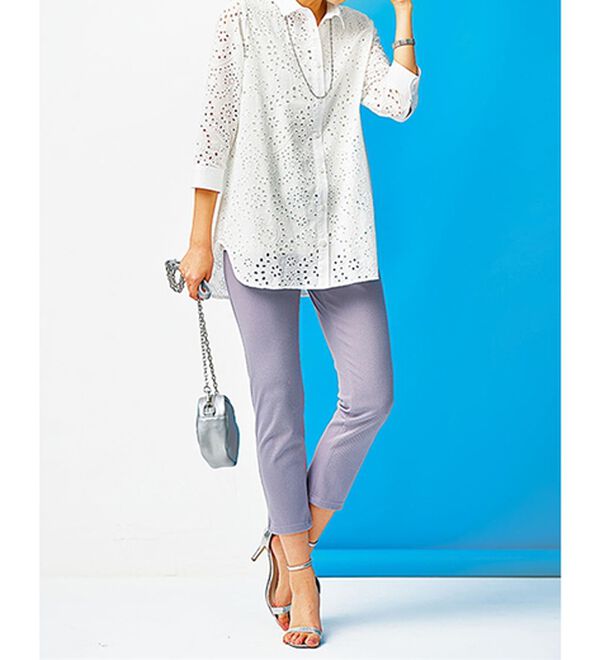 再入荷】美ストレッチ素材アンクル丈レギンスパンツ - ベルーナ