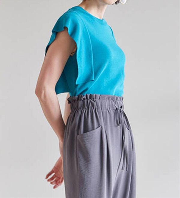 RANAN（ラナン）の「ひんやり！スクエアスリーブサマーニット（ニット・セーター）」｜詳細画像