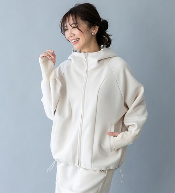 BELLUNA（ベルーナ）の「【ＳＭＡＲＴ　ＥＣＯ　ＪＥＲＳＥＹ】ダブルジップ切替パーカー（パーカー）」｜詳細画像