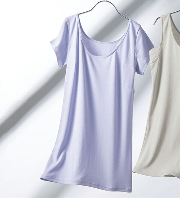 LAVIENNE（ラヴィエンヌ）の「＜さらりラボ＞サラッと涼しい綿混フレンチ（肌着・インナーウェア）」｜詳細画像