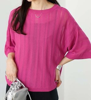 GeeRA（ジーラ）の「ジャカードストライプシアーニット（ニット・セーター）」｜詳細画像