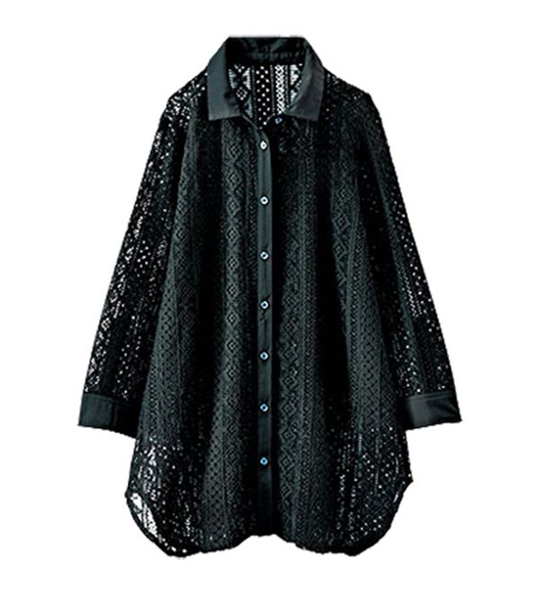 BELLUNA（ベルーナ）の「総レースデザインシャツチュニック（チュニック）」｜詳細画像