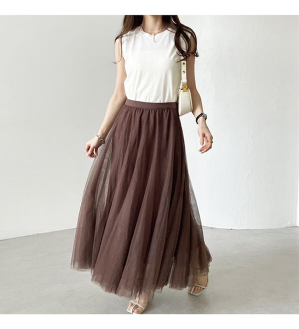 GeeRA（ジーラ）の「フレアーチュールロングスカート（ロングスカート）」｜詳細画像