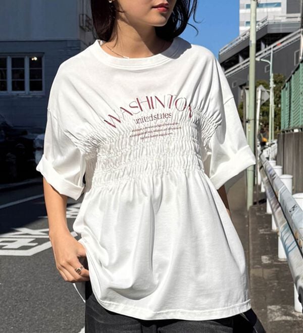 RANAN（ラナン）の「マルチファンクション　シャーリングプリントT（Tシャツ）」｜詳細画像