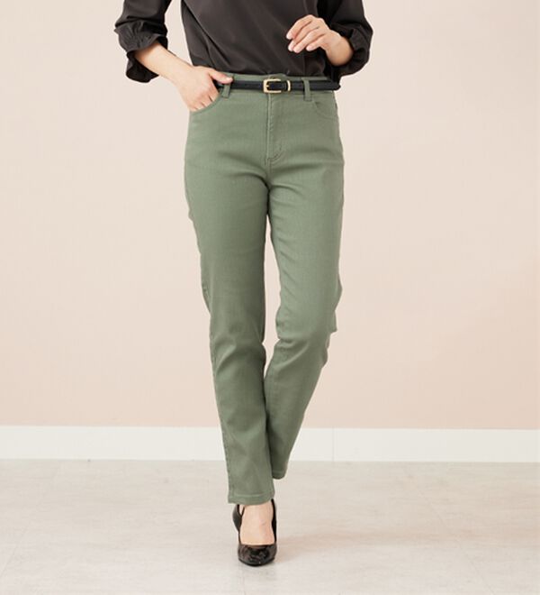 BELLUNA（ベルーナ）の「ホワイトヤーンストレッチカラーパンツ（フルレングスパンツ）」｜詳細画像