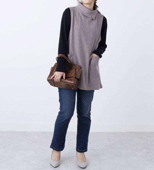 BELLUNA（ベルーナ）の「裏起毛素材ポケットデザインアンサンブル（アンサンブル）」｜詳細画像