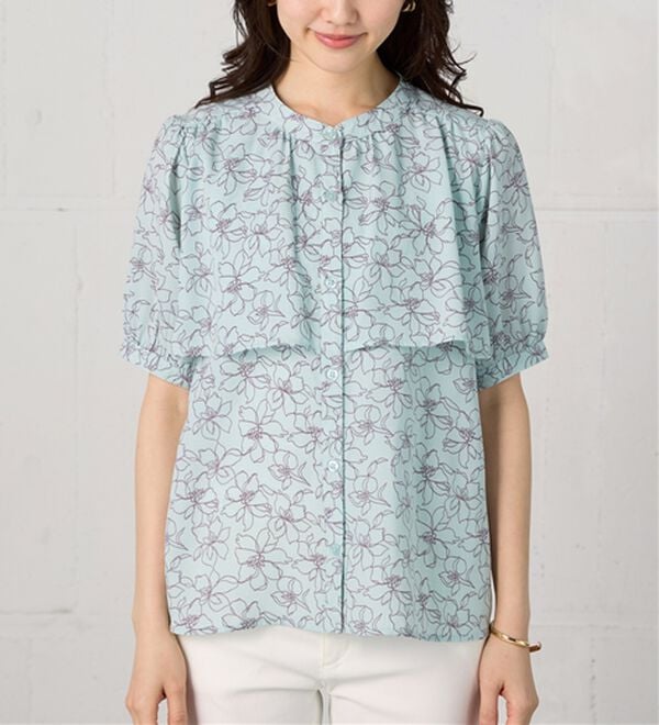 BELLUNA（ベルーナ）の「ケープ風デザインブラウス（ブラウス）」｜詳細画像