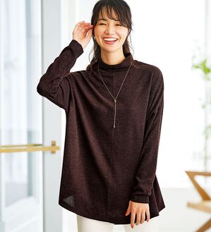 BELLUNA（ベルーナ）の「杢調素材ドルマンデザインチュニック（チュニック）」｜詳細画像