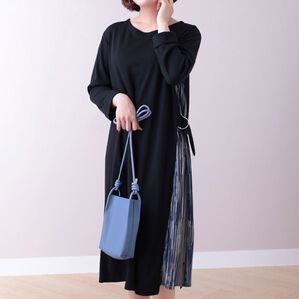 BELLUNA（ベルーナ）の「サイドプリーツデザインワンピース（カットソーワンピース）」｜詳細画像