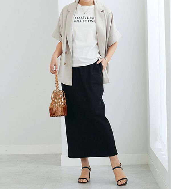 GeeRA（ジーラ）の「【着回し力◎】楽ちんすっきり見え！リブロングスカート（ロングスカート）」｜詳細画像