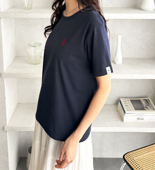 GeeRA（ジーラ）の「【ＵＳ．ＰＯＬＯ．ＡＳＳＮ】接触冷感ワンポイント刺繍Ｔシャツ（Tシャツ）」｜詳細画像