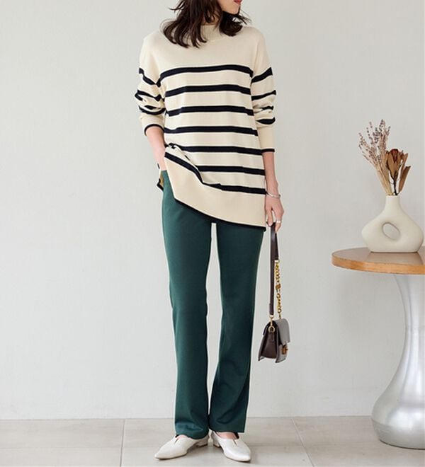 BELLUNA（ベルーナ）の「【裏起毛有無】ジャストフィットらくらくパンツ（フルレングスパンツ）」｜詳細画像