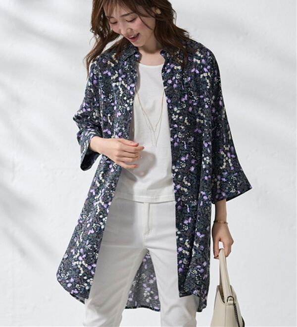 「【接触冷感】レーヨン素材ブザム切替ワンピース（その他ワンピース）」｜詳細画像