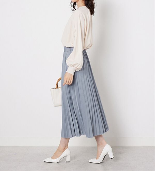BELLUNA（ベルーナ）の「洗っても形が崩れにくい！プリーツスカート（ロングスカート）」｜詳細画像