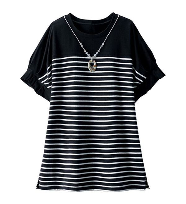 ルフラン（ルフラン）の「二の腕ほっそりひんやりカットソー（カットソー）」｜詳細画像