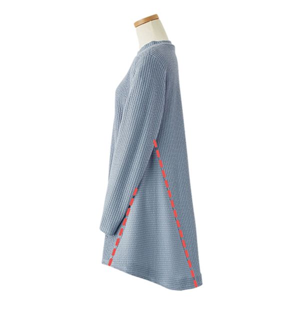 BELLUNA（ベルーナ）の「ふくれ素材フレアーデザインストレッチチュニック（チュニック）」｜詳細画像