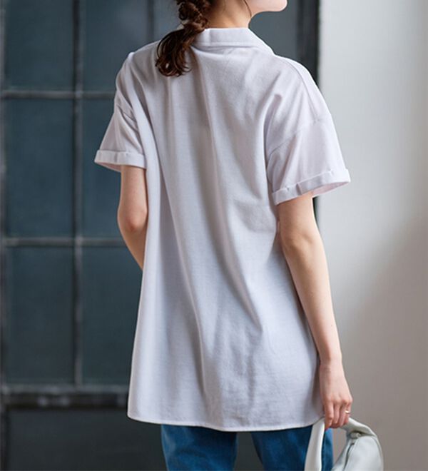 RANAN（ラナン）の「＜ＦＩＬＡ＞吸汗速乾・ＵＶ対策　鹿の子チュニックポロシャツ（チュニック）」｜詳細画像