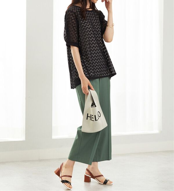 BELLUNA（ベルーナ）の「ラッセルレースパフ袖アンサンブル（アンサンブル）」｜詳細画像