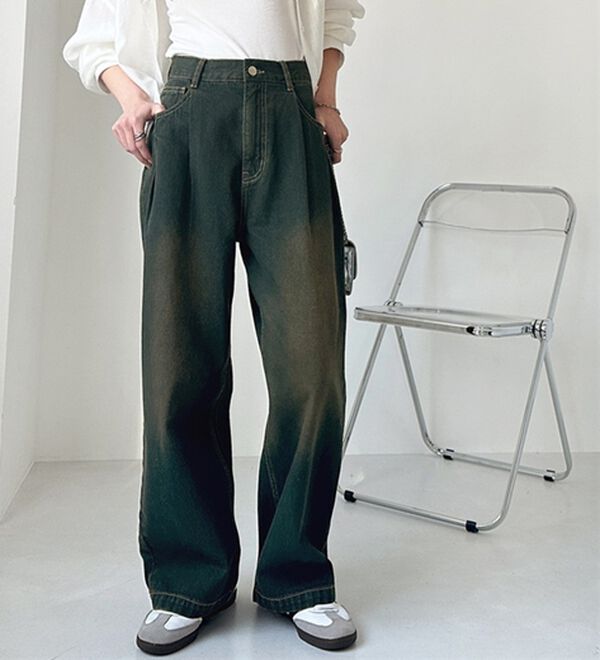 GeeRA（ジーラ）の「２タックワイドデニムパンツ（フルレングスパンツ）」｜詳細画像