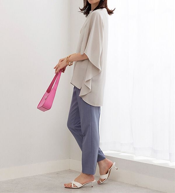 BELLUNA（ベルーナ）の「ＵＶ対策！涼やかケープ風ブラウス（ブラウス）」｜詳細画像