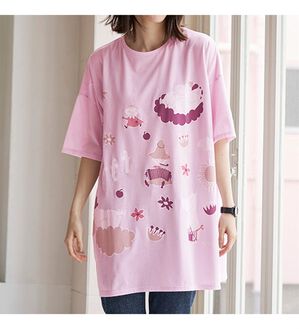 BELLUNA（ベルーナ）の「ムーミンプリントビックＴシャツ（Tシャツ）」｜詳細画像