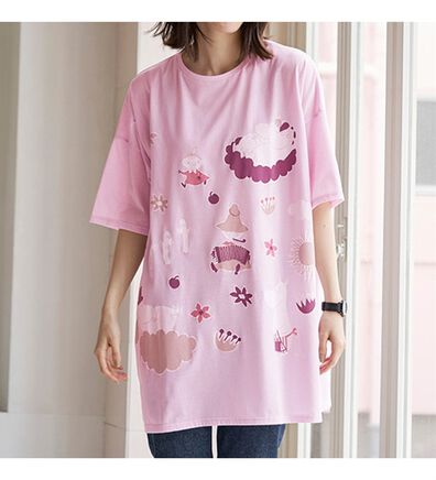 BELLUNA（ベルーナ）の「ムーミンプリントビックＴシャツ（Tシャツ）」