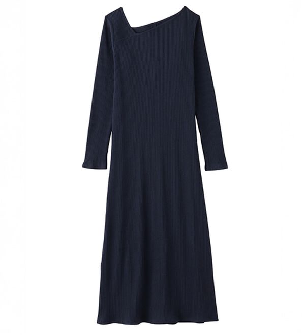 RANAN（ラナン）の「アシメネックリブワンピース（ロングワンピース）」｜詳細画像