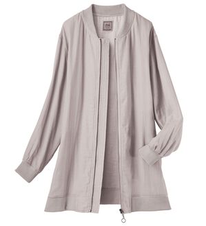 ルフラン（ルフラン）の「軽量ダブルガーゼブルゾン（ブルゾン）」｜ライトグレー ロング丈