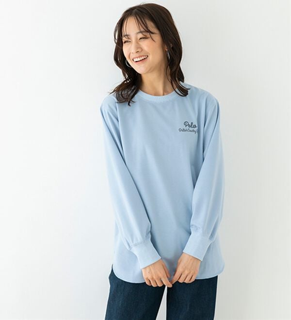 BELLUNA（ベルーナ）の「【ＰＯＬＯ　ＢＣＳ】ミニ裏毛素材デザイントップス（カットソー）」｜詳細画像