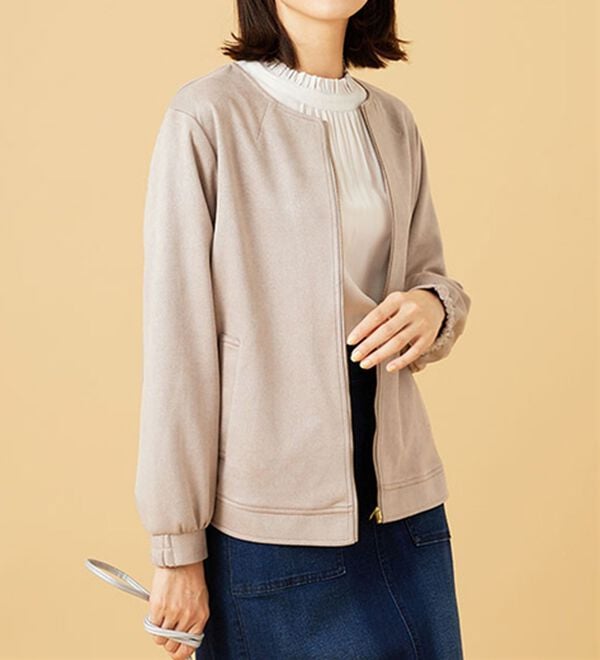 BELLUNA（ベルーナ）の「フェイクスエード切替ミドル丈ジャケット（その他ジャケット）」｜詳細画像